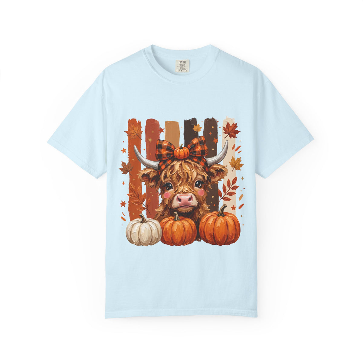 Autumn Highland Cow T-Shirt — Cute Pumpkin Fall Graphic Tee