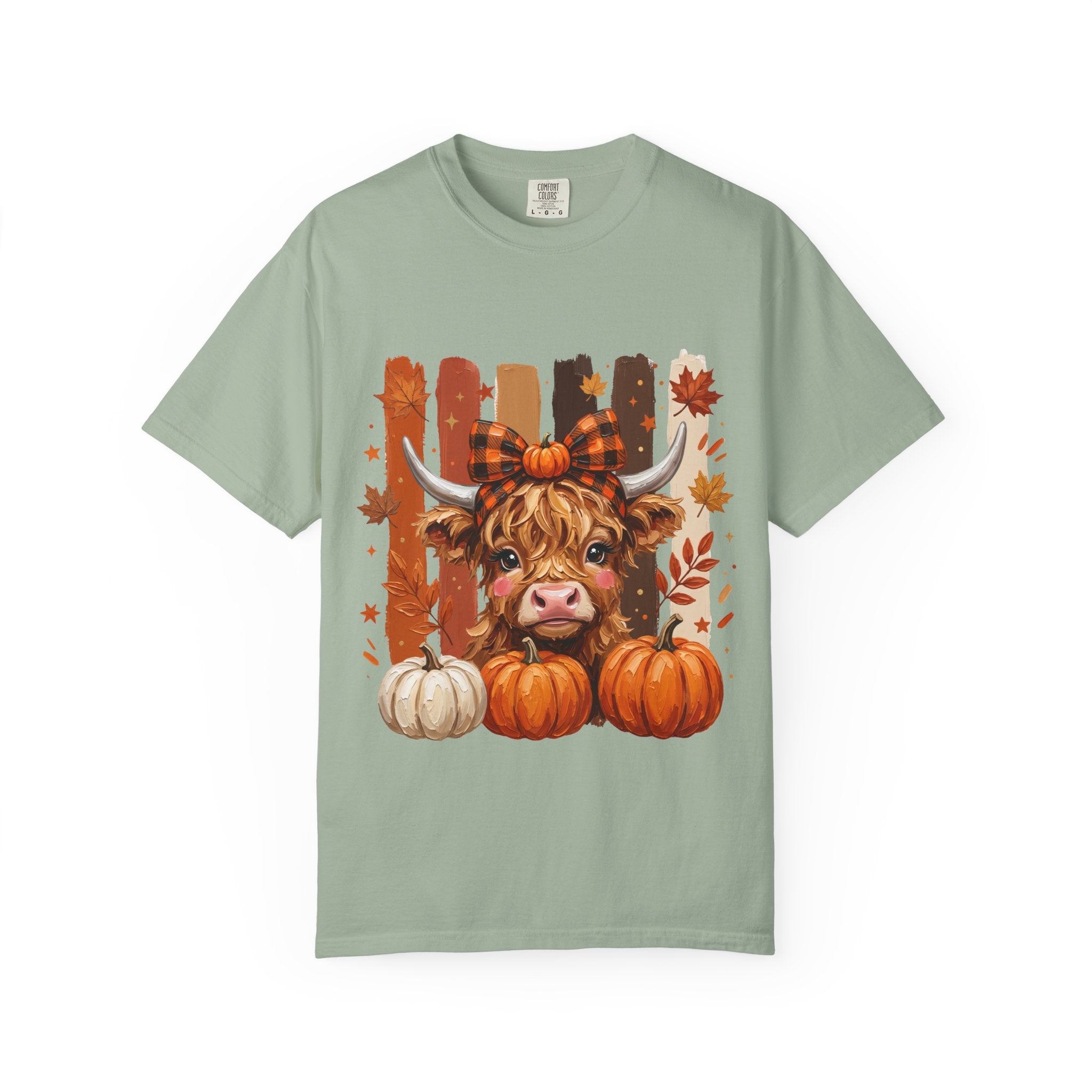 Autumn Highland Cow T-Shirt — Cute Pumpkin Fall Graphic Tee