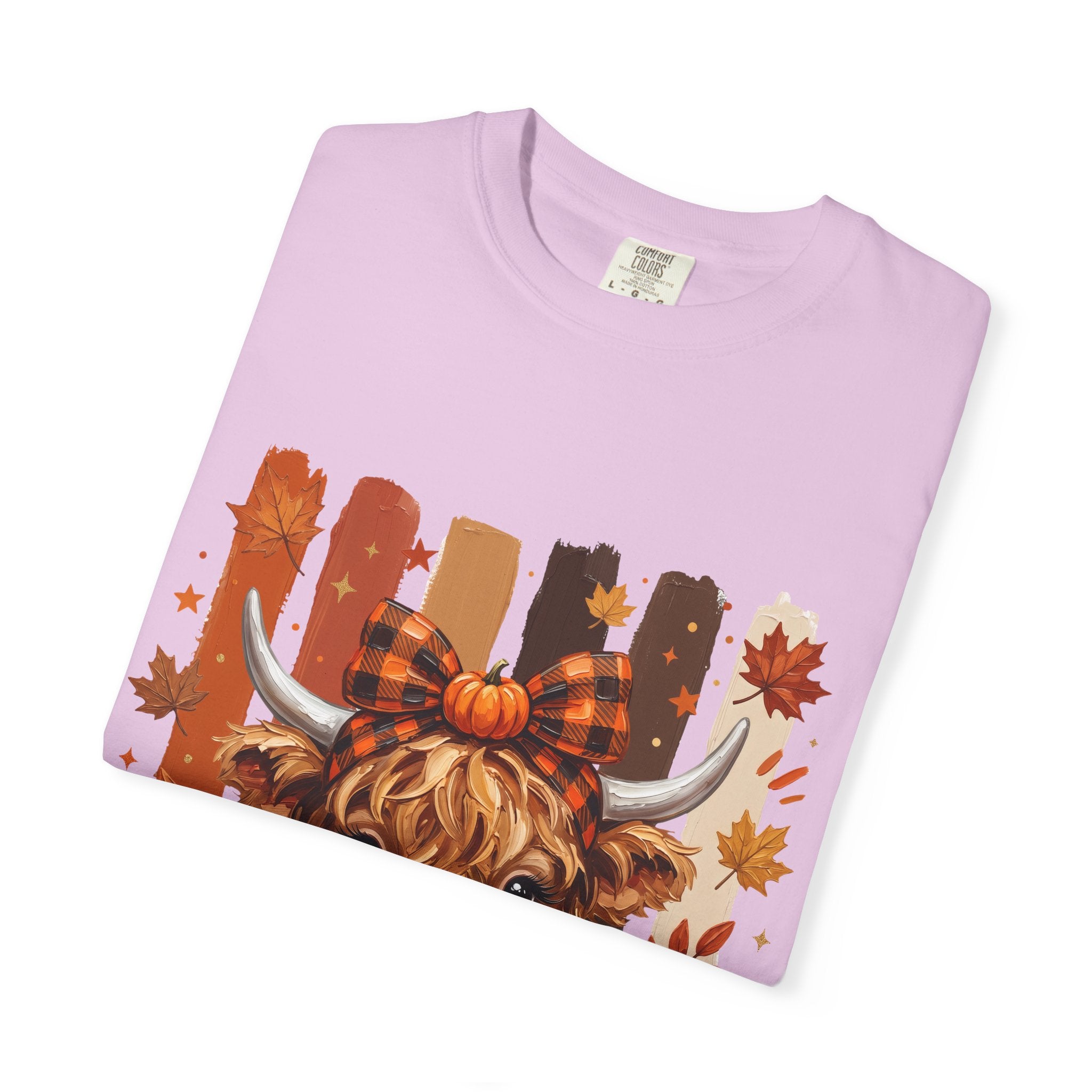 Autumn Highland Cow T-Shirt — Cute Pumpkin Fall Graphic Tee