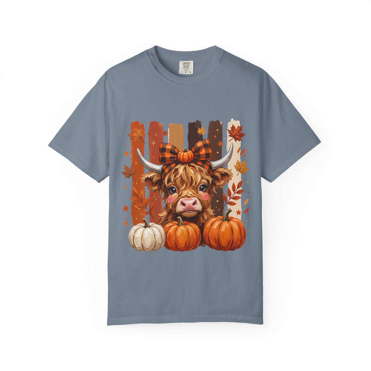 Autumn Highland Cow T-Shirt — Cute Pumpkin Fall Graphic Tee