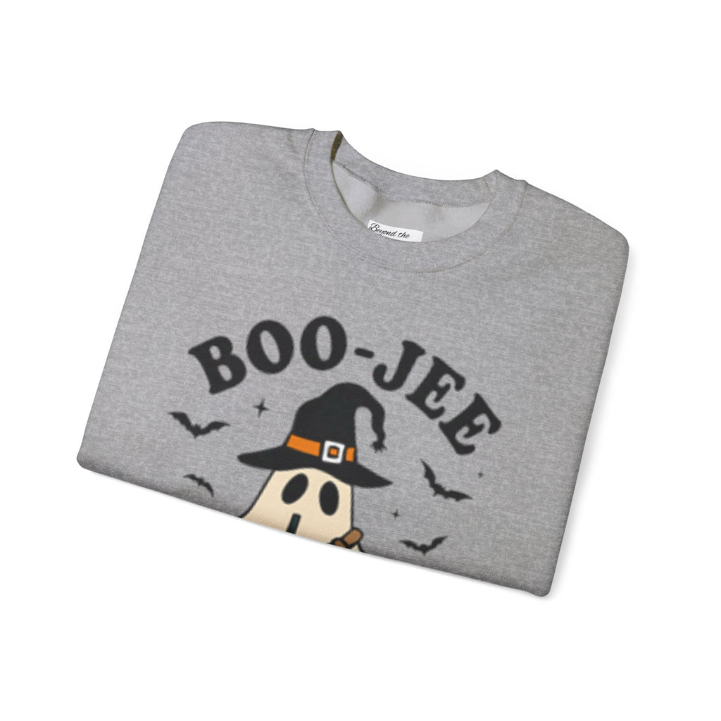 Boo-jee Ghost Sweatshirt – Cute Halloween Witch Ghost with Pumpkin & Boba