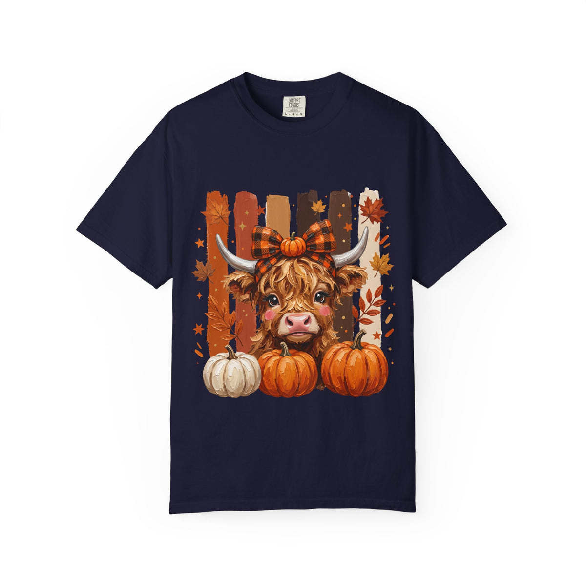 Autumn Highland Cow T-Shirt — Cute Pumpkin Fall Graphic Tee
