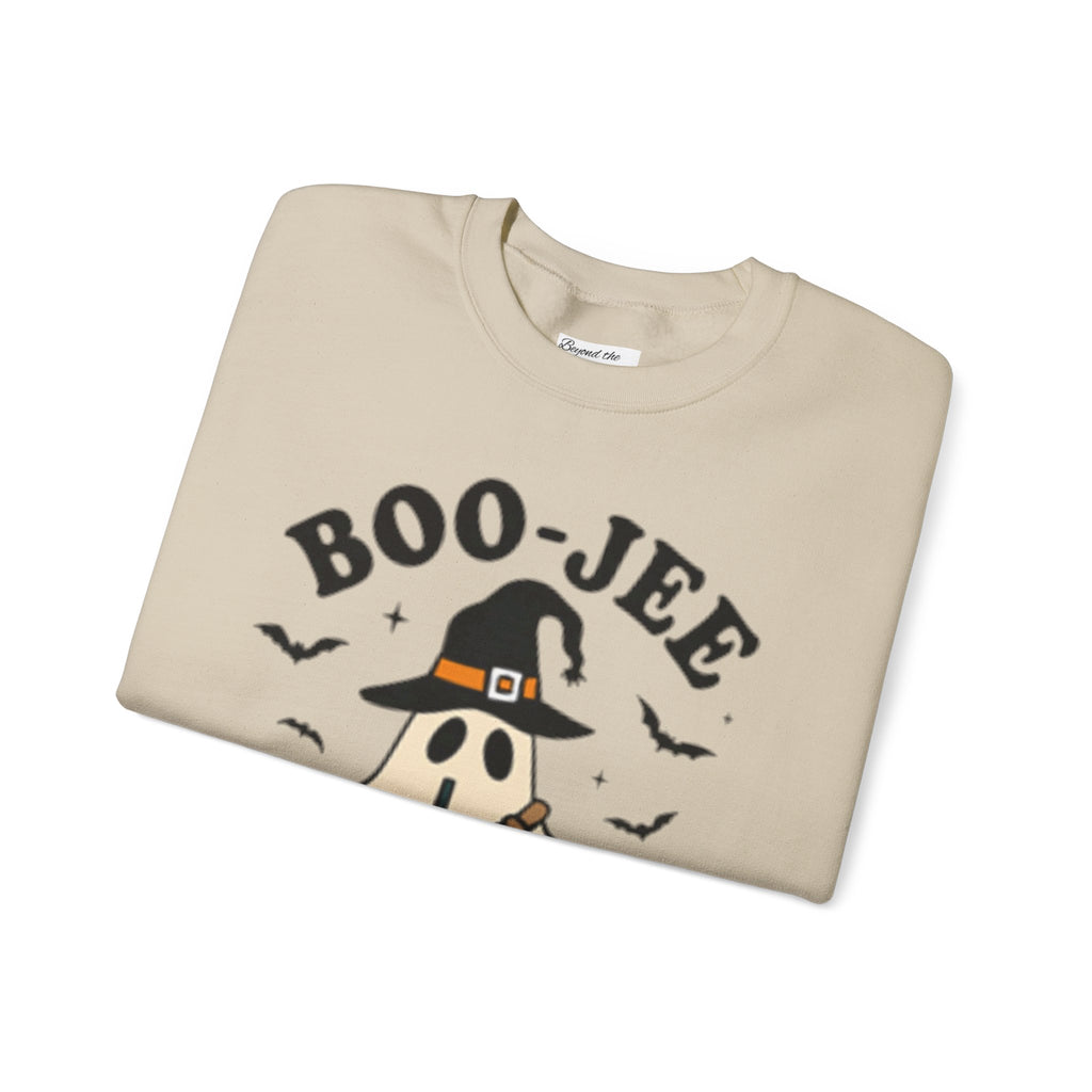 Boo-jee Ghost Sweatshirt – Cute Halloween Witch Ghost with Pumpkin & Boba