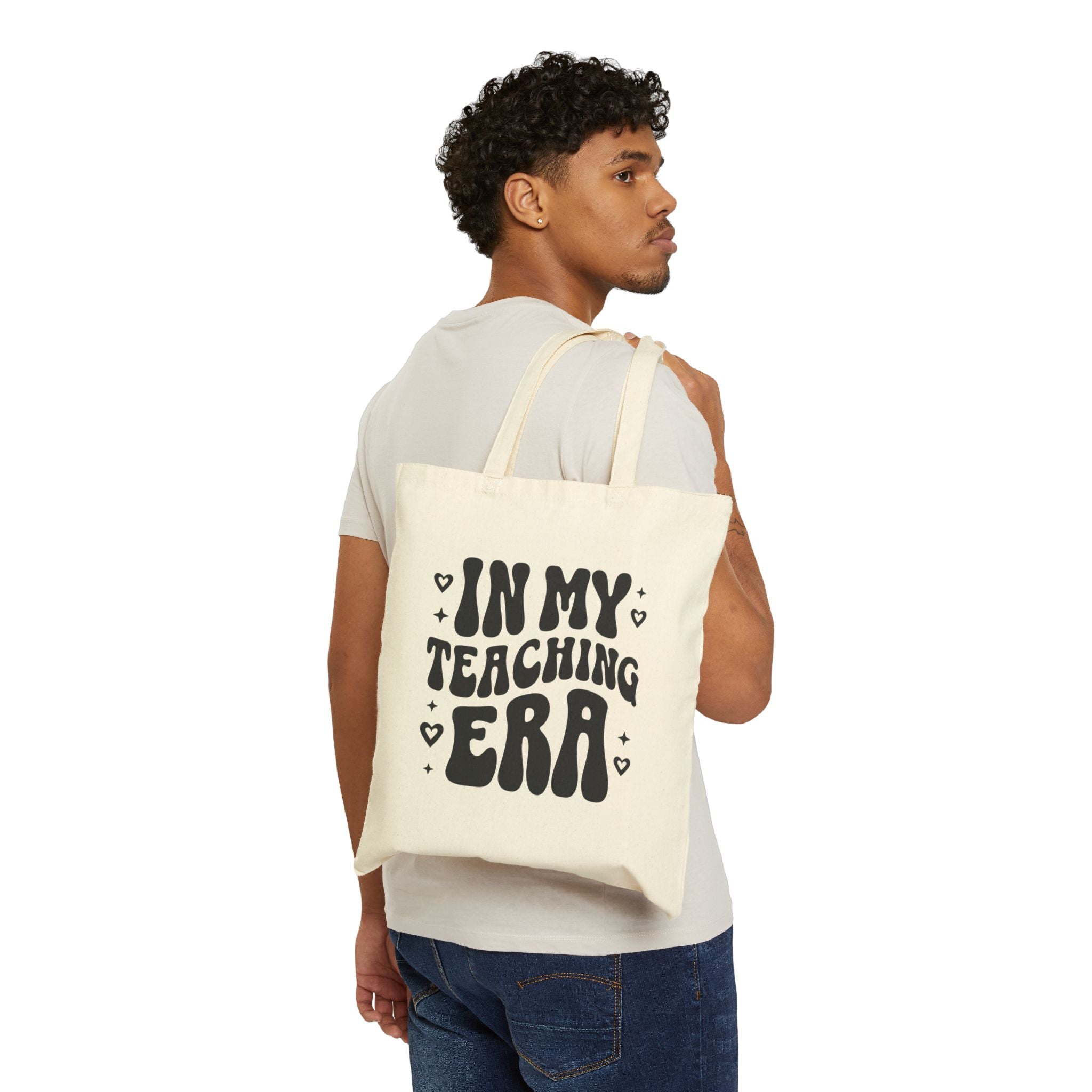 Canvas Tote Bag — “In My Teaching Era” Retro Teacher Tote — Cute Teacher Gift for Educators