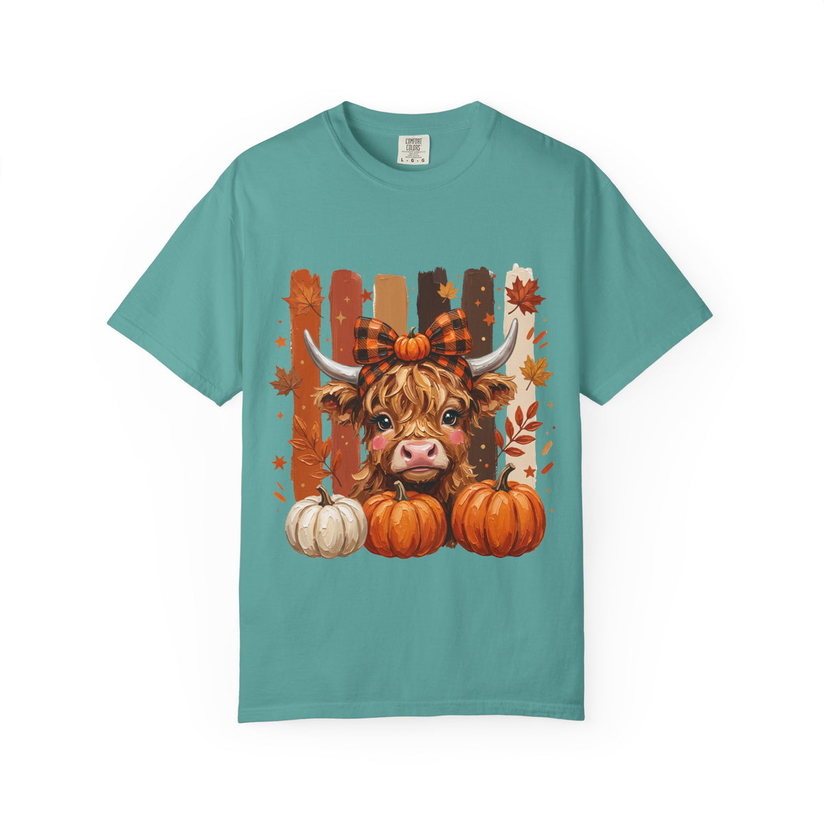Autumn Highland Cow T-Shirt — Cute Pumpkin Fall Graphic Tee