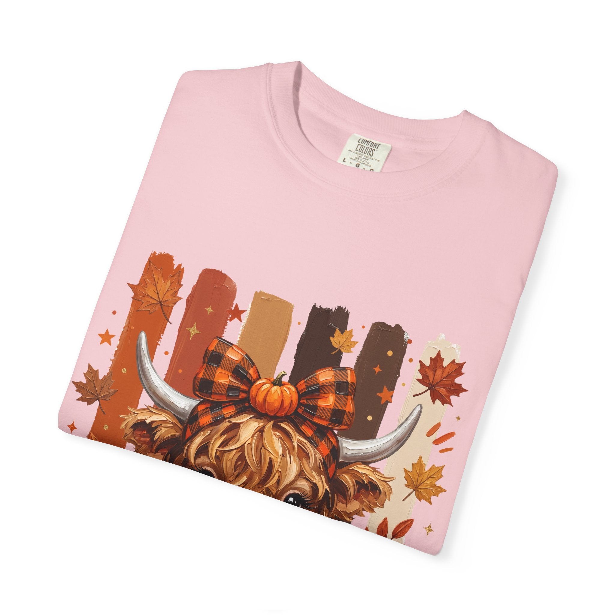 Autumn Highland Cow T-Shirt — Cute Pumpkin Fall Graphic Tee