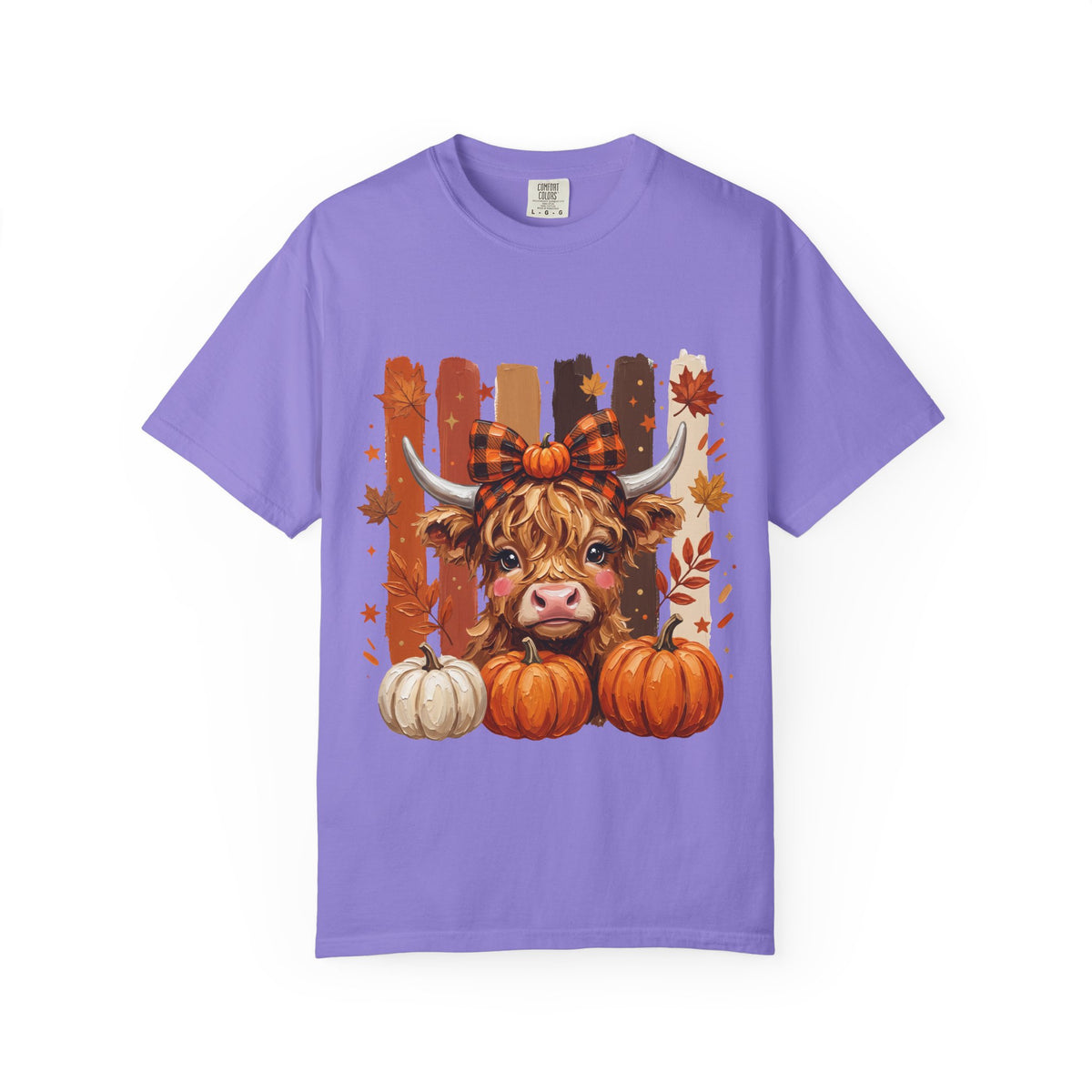 Autumn Highland Cow T-Shirt — Cute Pumpkin Fall Graphic Tee