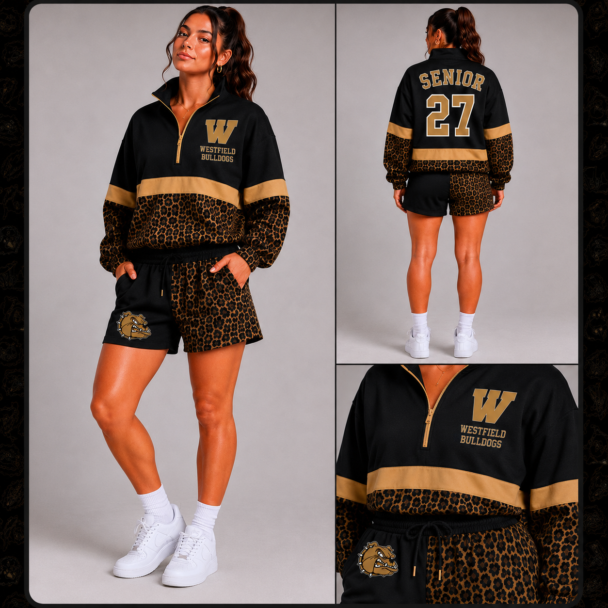 Westfield Bulldogs Seniors ’27 Leopard Windbreaker Set