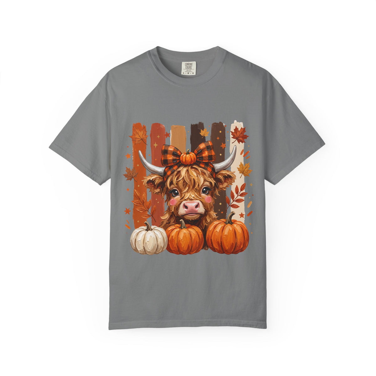 Autumn Highland Cow T-Shirt — Cute Pumpkin Fall Graphic Tee