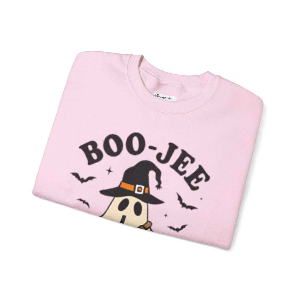 Boo-jee Ghost Sweatshirt – Cute Halloween Witch Ghost with Pumpkin & Boba