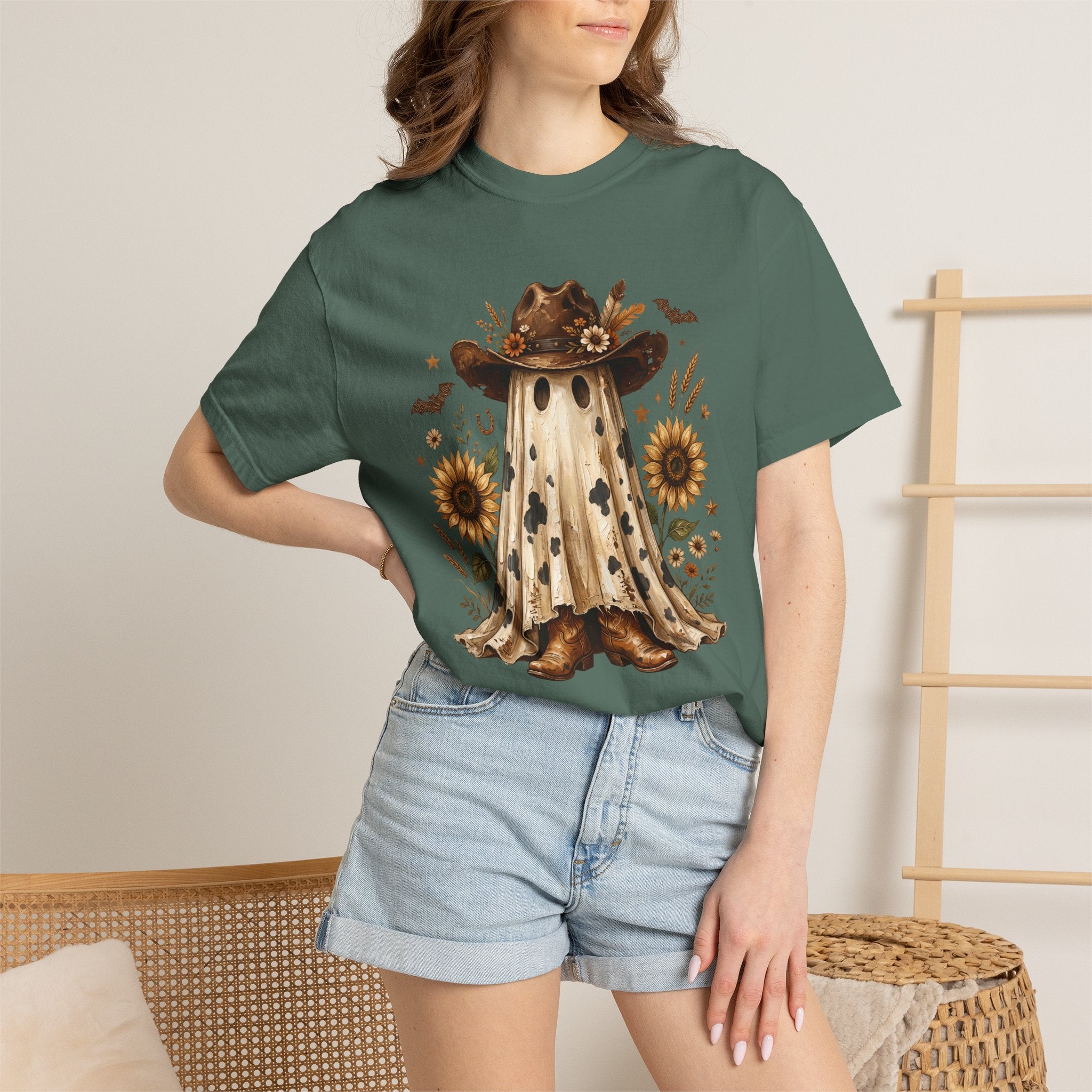 Ghost in Sunflower Cowboy T-Shirt