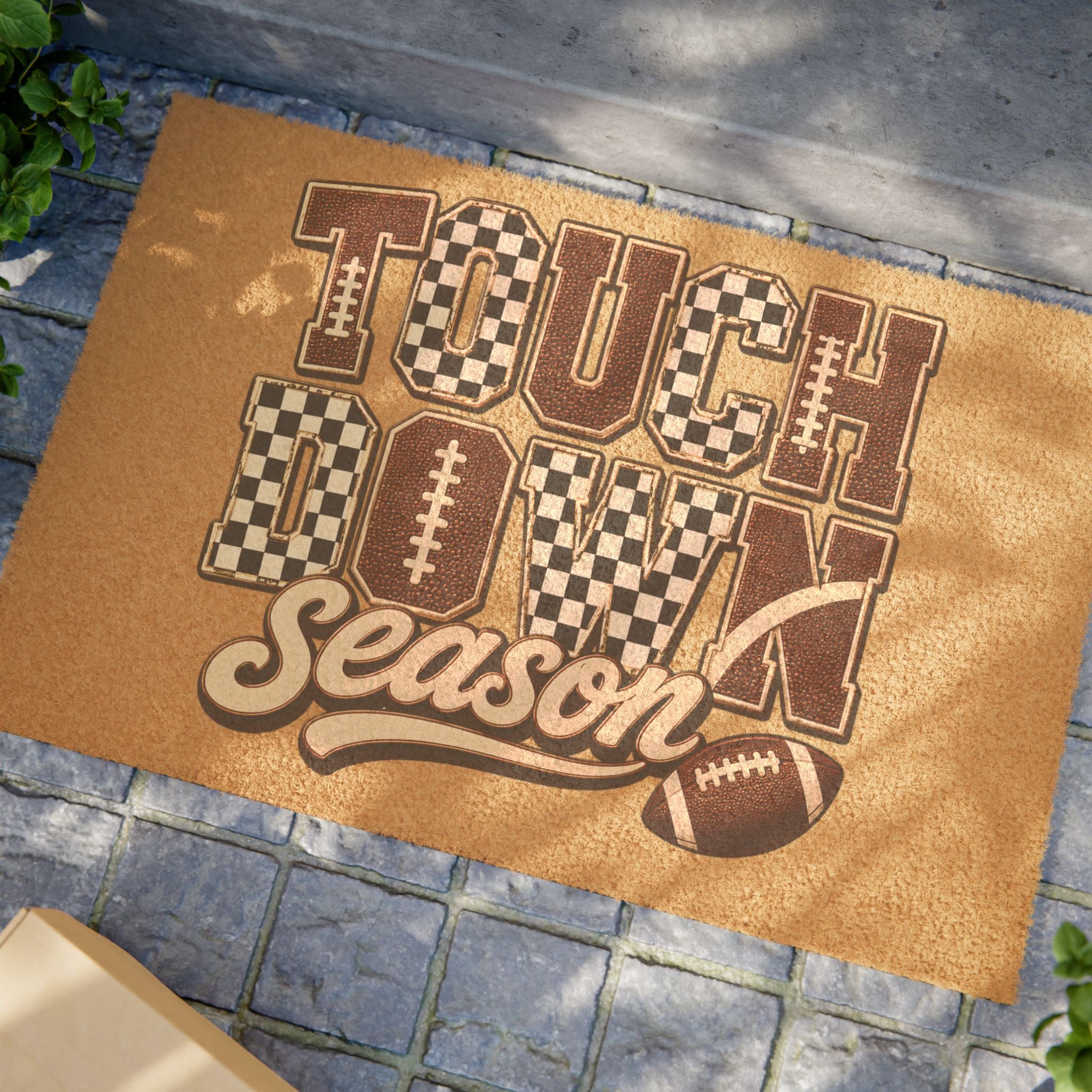 Touchdown Season Doormat — Football Welcome Mat