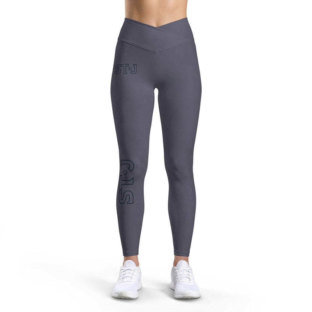 STJ - Women’s Luxe Leggings — High-Waist Athletic Leggings with Subtle Side Logo