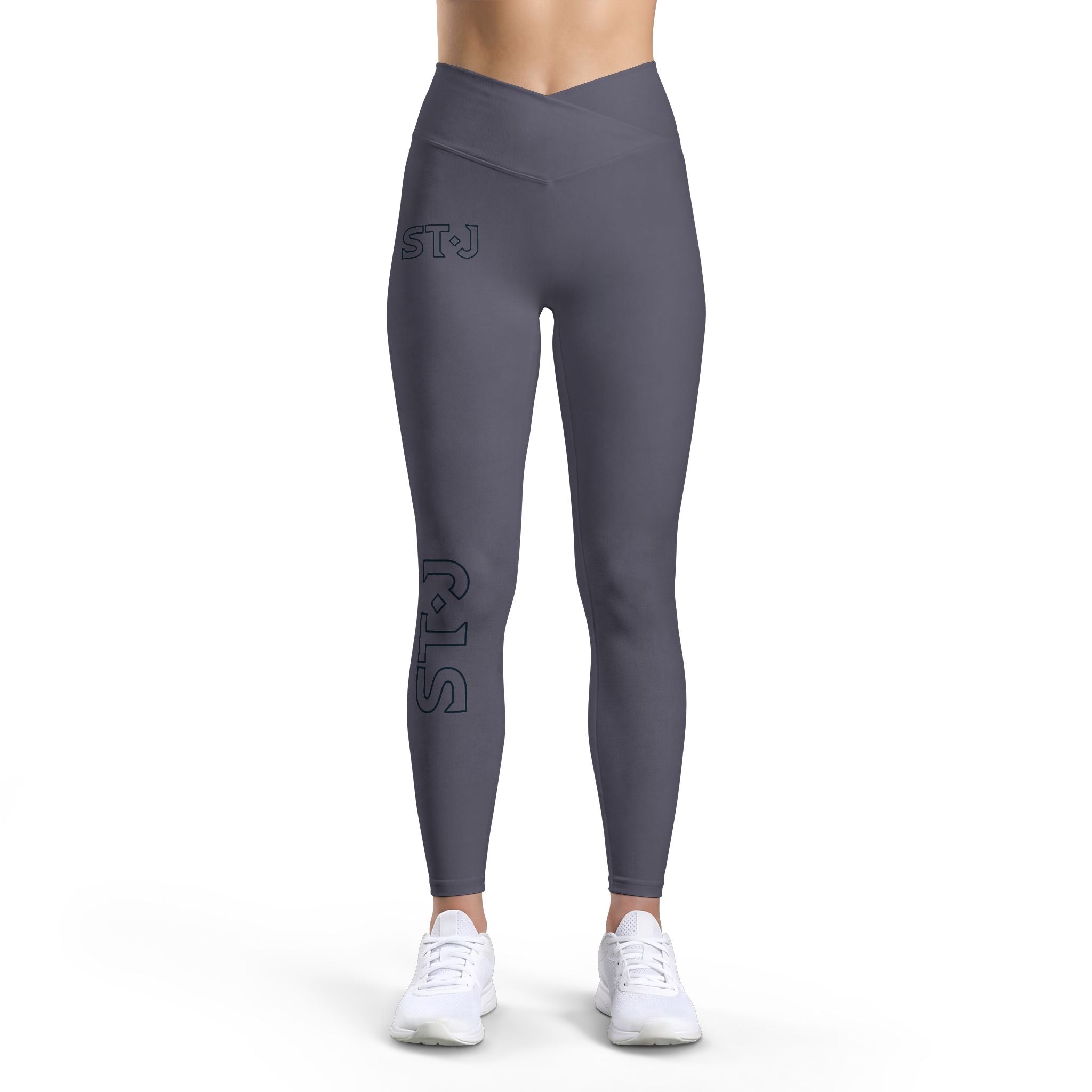 STJ - Women’s Luxe Leggings — High-Waist Athletic Leggings with Subtle Side Logo
