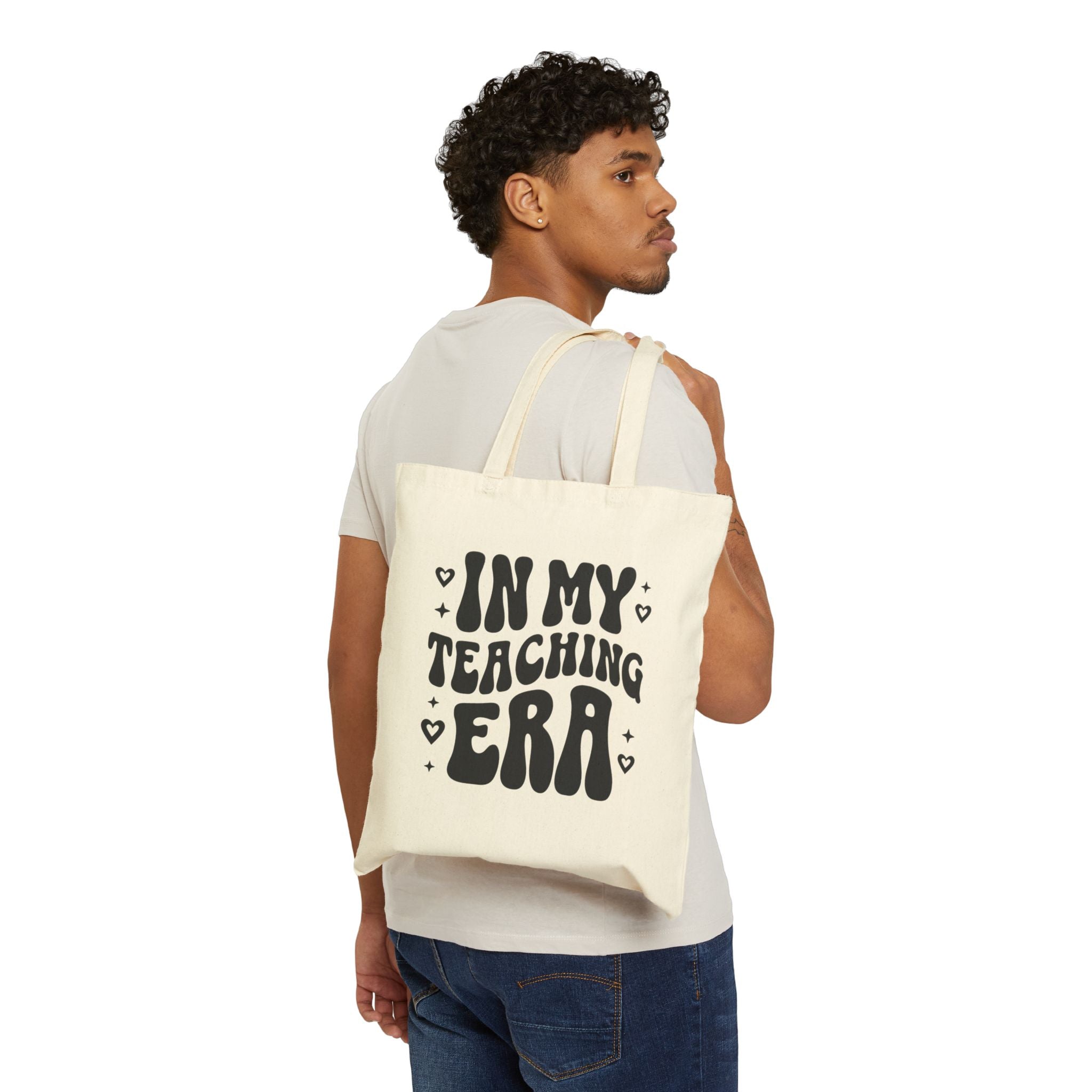 Canvas Tote Bag — “In My Teaching Era” Retro Teacher Tote — Cute Teacher Gift for Educators