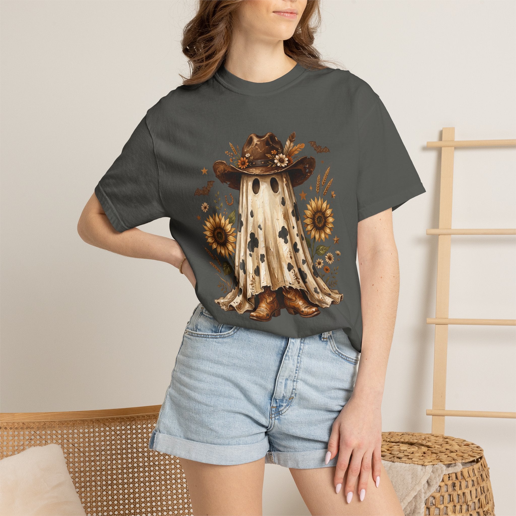 Ghost in Sunflower Cowboy T-Shirt