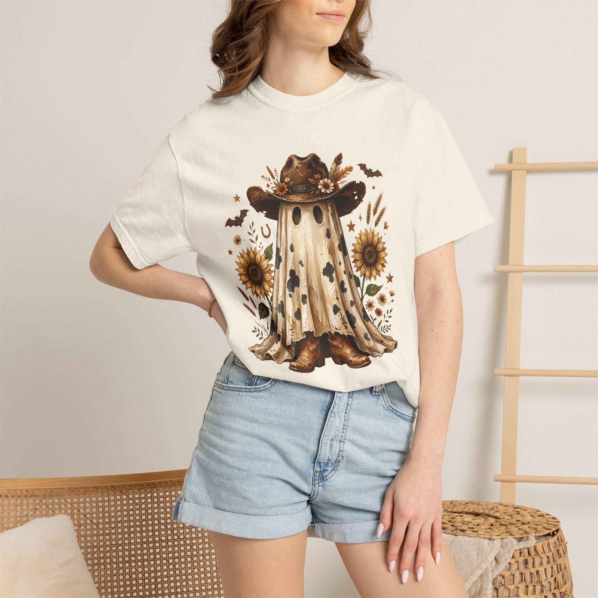 Ghost in Sunflower Cowboy T-Shirt