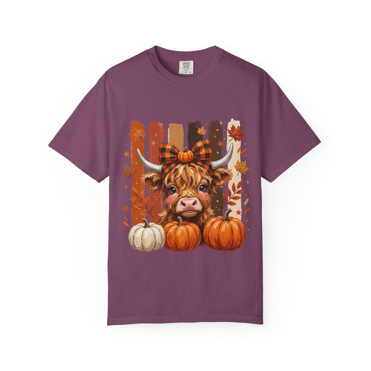 Autumn Highland Cow T-Shirt — Cute Pumpkin Fall Graphic Tee