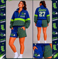 South Lake Seahawks ‘27 leopard Windbreaker Set