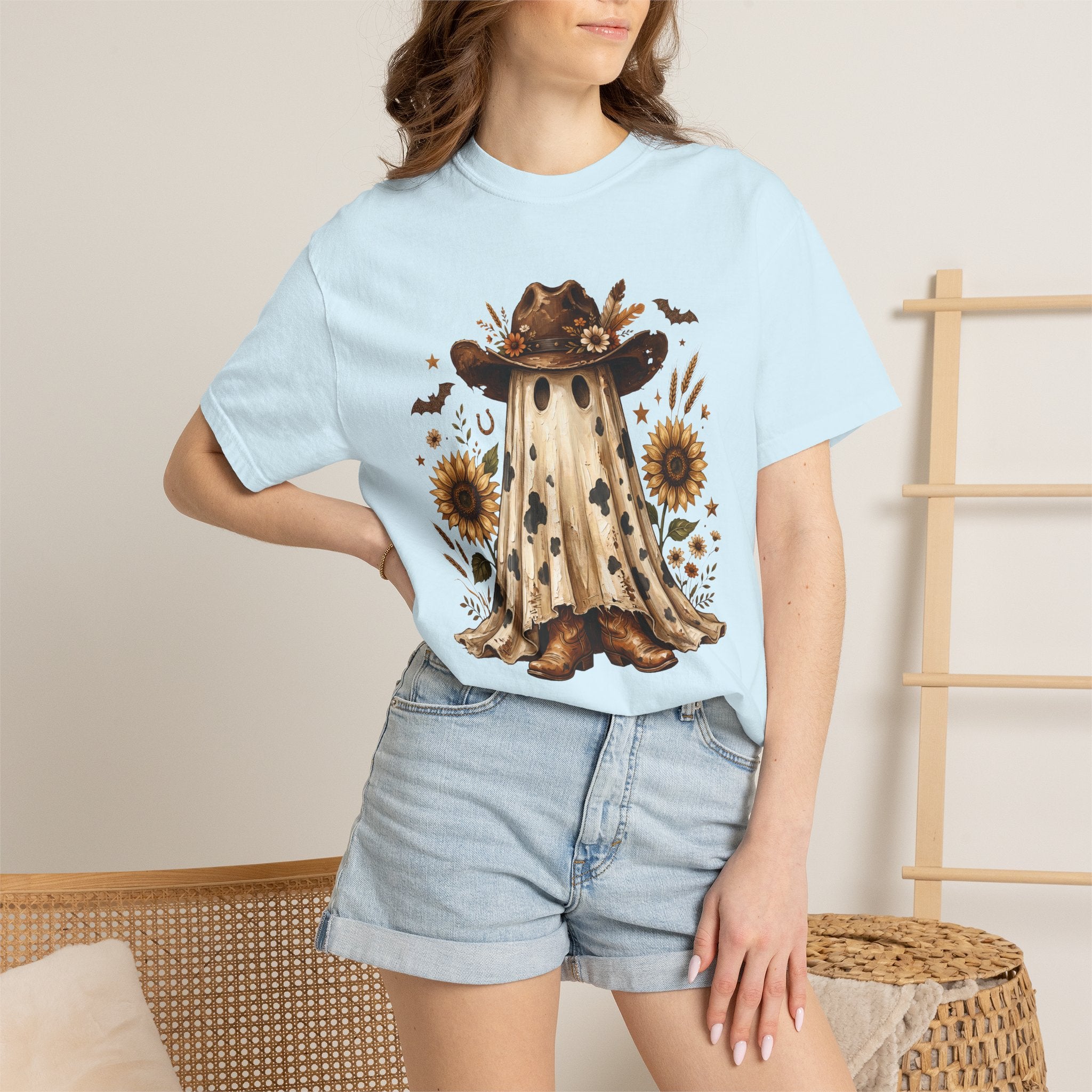 Ghost in Sunflower Cowboy T-Shirt
