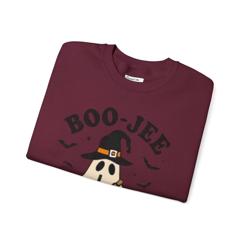 Boo-jee Ghost Sweatshirt – Cute Halloween Witch Ghost with Pumpkin & Boba