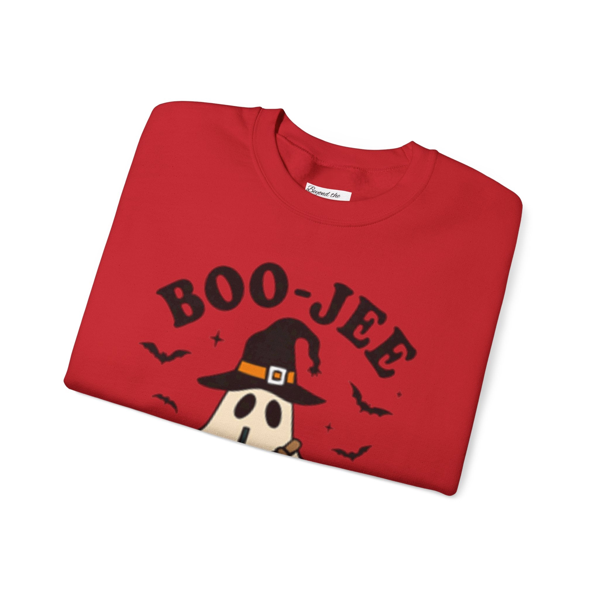 Boo-jee Ghost Sweatshirt – Cute Halloween Witch Ghost with Pumpkin & Boba