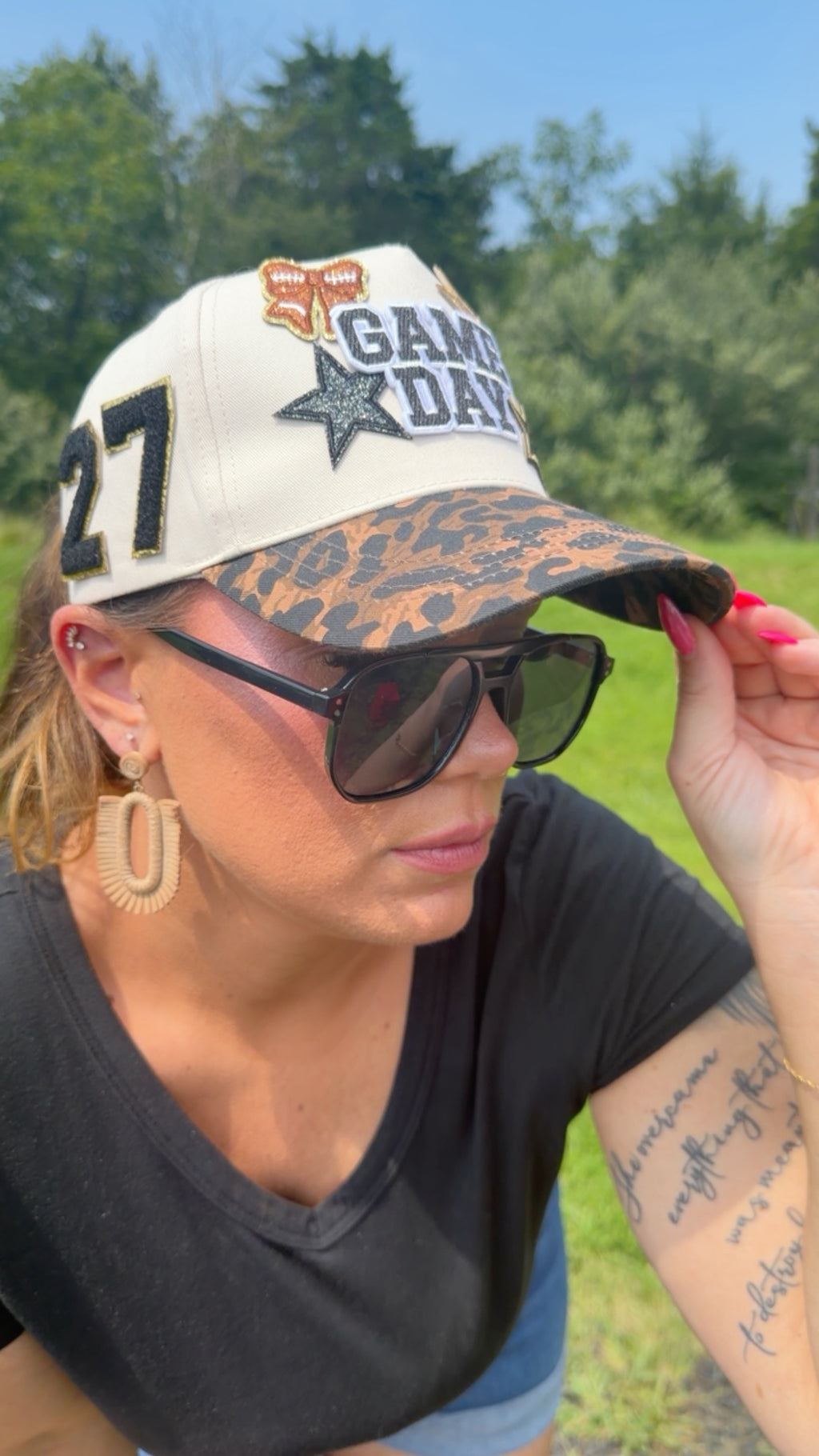 Custom Game Day Patch Hat 🏈✨
