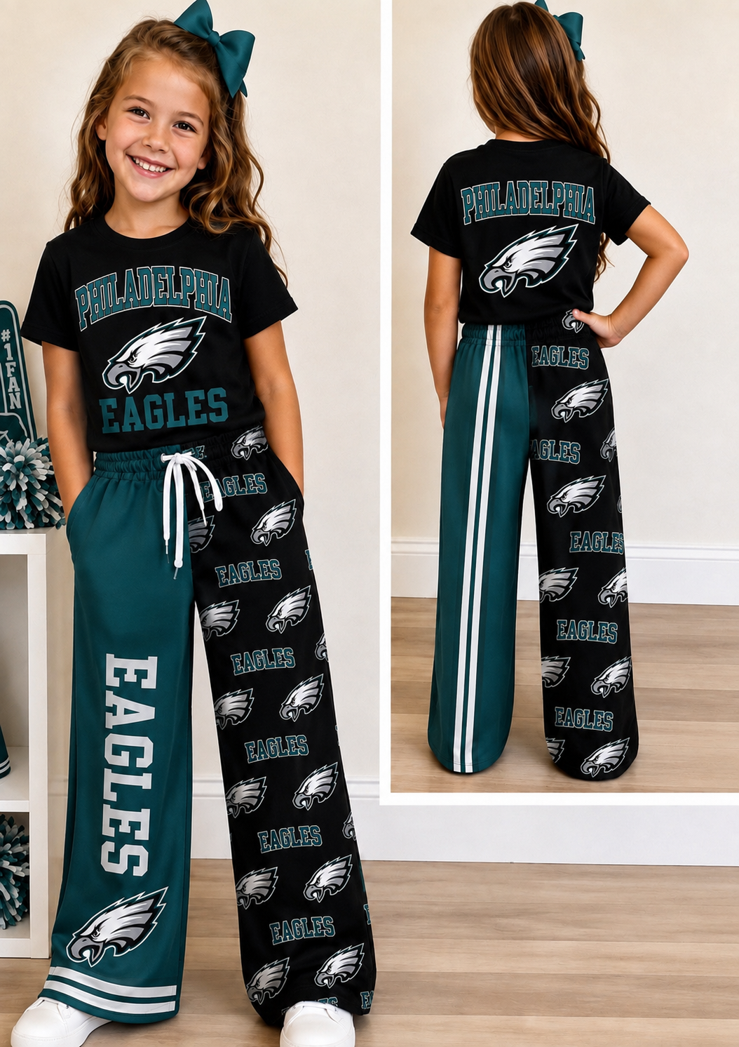 Philadelphia Eagles Girls Game Day Two-Piece Set 🦅💚