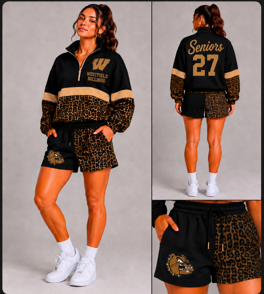 Westfield Bulldogs Seniors ’27 Leopard Windbreaker Set